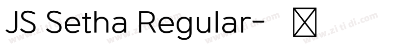 JS Setha Regular字体转换